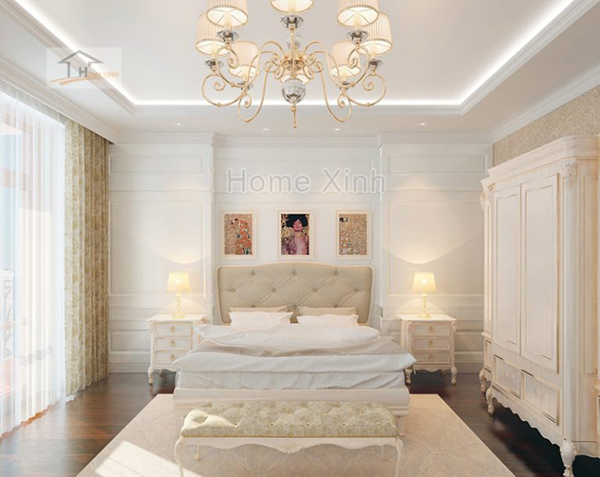 Hình ảnh phòng ngủ thiết kế theo phong cách tân cổ điển
