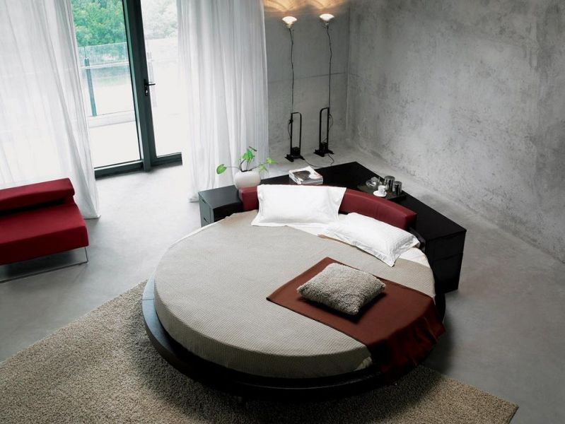 Giường ngủ gỗ tròn hiện đại và sang trọng
