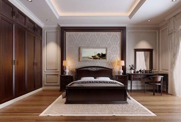 Bộ phòng ngủ gỗ Sồi phong thủy phong cách Á Đông