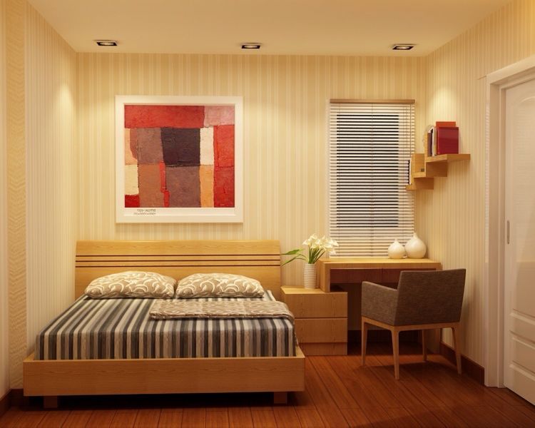 Giường gỗ kiểu tối giản đẹp tinh tế