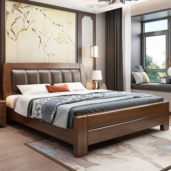 Giường gỗ tân cổ điển Á châu đẹp sang trọng