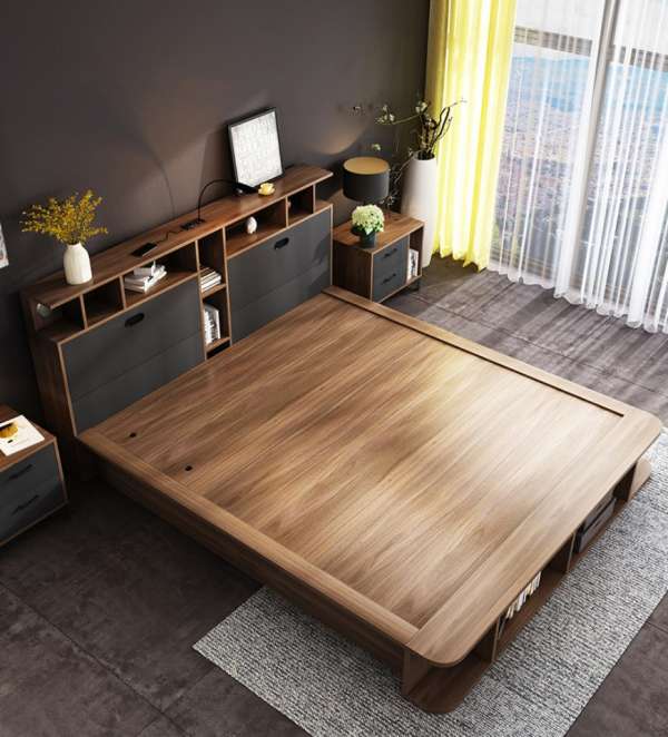 Giường gỗ thông minh kiểu dáng hiện đại độc đáo