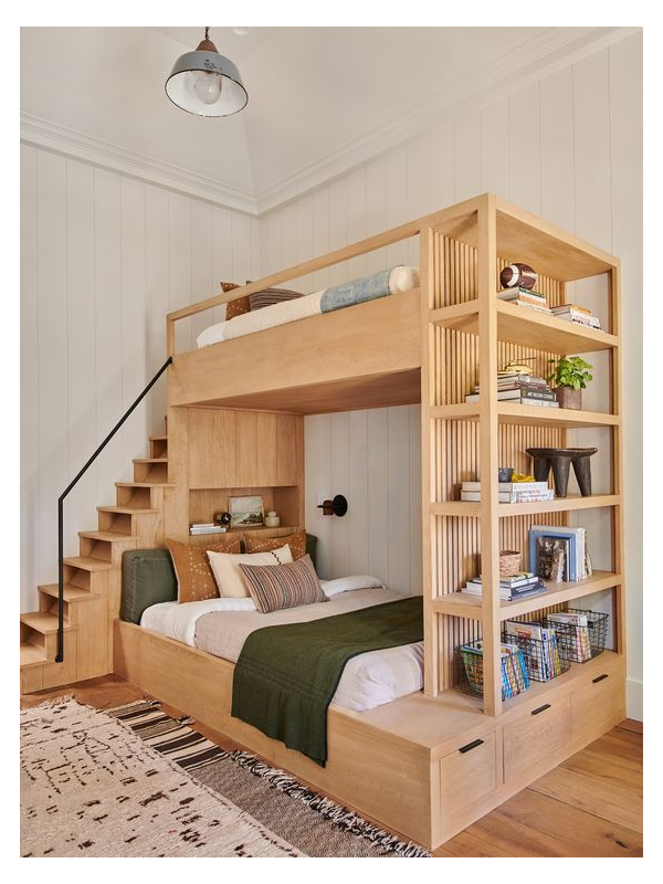 Giường ngủ hai tầng cho bé mê đọc sách