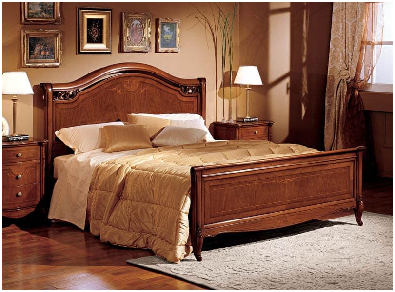 Giường ngủ gỗ cổ điển Italy