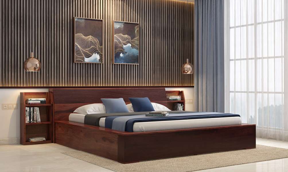 Giường ngủ gỗ đep kiểu dáng nhẹ nhàng thư giãn