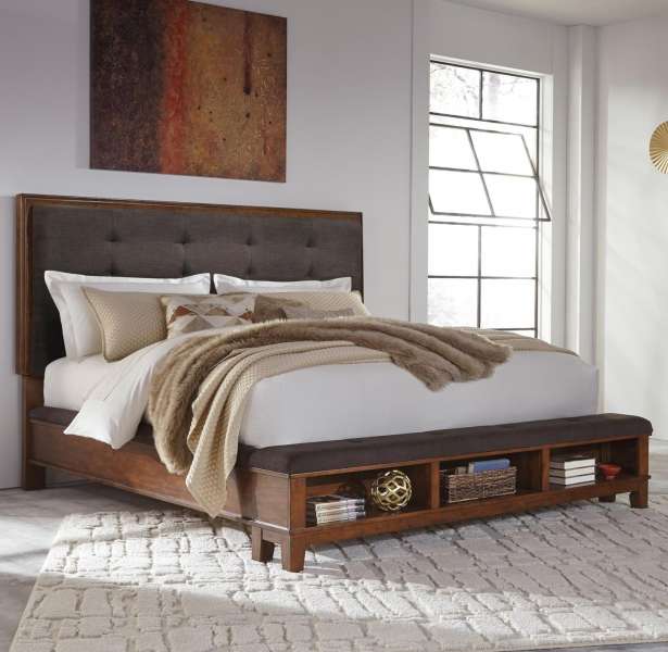 Giường ngủ gỗ sang trọng bọc nệm cao cấp