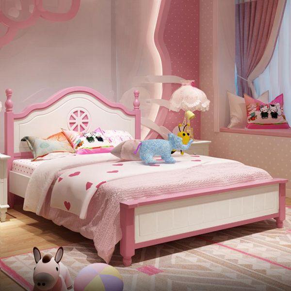 Giường ngủ màu hồng xinh xắn cho bé gái
