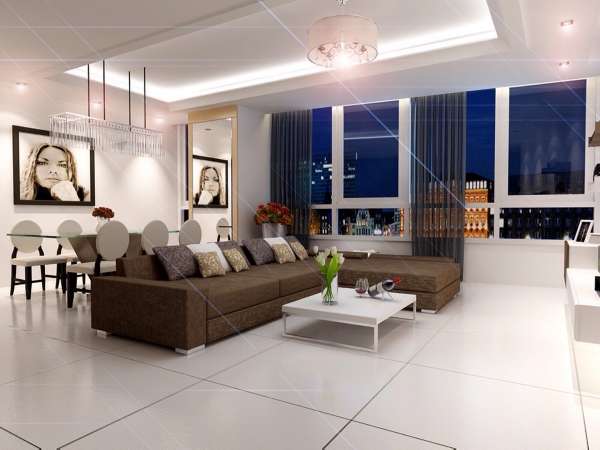 Bộ sofa phòng khách hiện đại dành cho căn hộ cao cấp