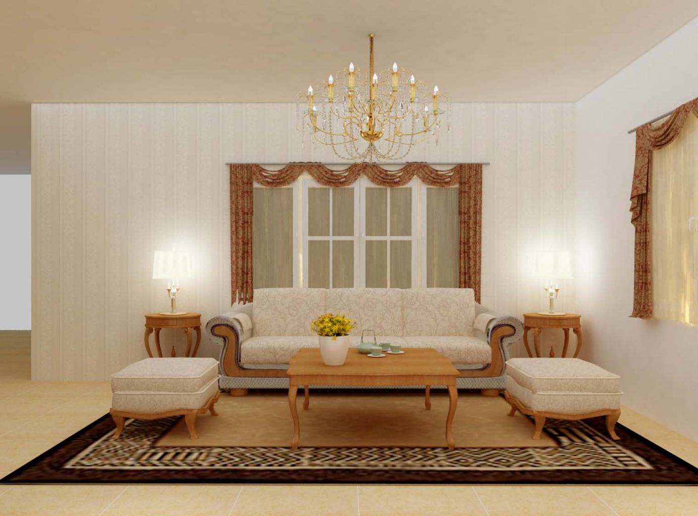 Sofa gỗ Sồi bọc nệm kiểu tân cổ điển Pháp